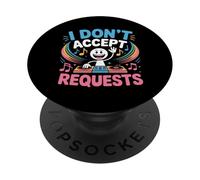 I Don't Accept Requests DJ Song Playlist Jokes |- PopSockets PopGrip Adhésif