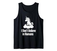 I Don't Believe Unicorn Funny Snarky Fantasy Graphic Design Débardeur