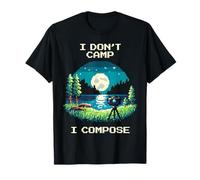 I Don't Camp - I Compose | Photographie Pixel Art T-Shirt