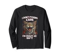 I Don't Care Funny Dark Humour Savage Cat Meme Sarcastic Meme Manche Longue