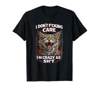 I Don't Care Funny Dark Humour Savage Cat Meme Sarcastic Meme T-Shirt
