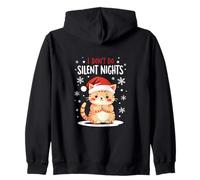 I Don't Do Silent Nights - Chat de Noël Amusant Sweat à Capuche