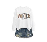 I Don't Do Winter Very Soft and Cozy Women's Pullover, Long Sleeve Graphic Sweatshirt, Loose Fit Crewneck Tops for Relaxation and Gift in