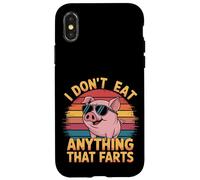 I Don't Eat Anything That Farts Vegan Vegetarian ------- Coque pour iPhone X/XS
