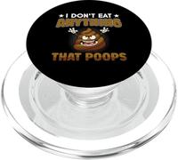 I Don't Eat Anything That Poops - Végétarien Végétalien PopSockets PopGrip pour MagSafe
