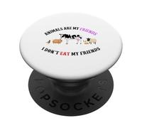 I Don't Eat My Friends - Animal Vegan Vegetarian World Peace PopSockets PopGrip Adhésif