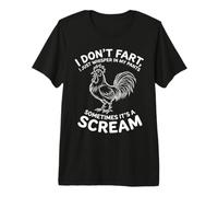 I Don't Fart Whisper in My Pants Rooster Flatulence T-Shirt Haut de Gamme