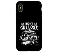 I Don't Get Lost I Explore Alternative Itinéraires - Randonnée pédestre Coque pour iPhone X/XS