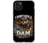 I Don't Give A Dam Beaver Pun Bootleg Style Meme Dad Blague Coque pour iPhone 11 Pro Max