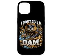 I Don't Give A Dam Beaver Pun Bootleg Style Meme Dad Blague Coque pour iPhone 13