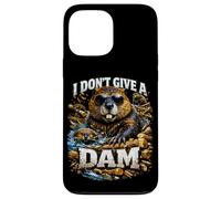 I Don't Give A Dam Beaver Pun Bootleg Style Meme Dad Blague Coque pour iPhone 13 Pro Max