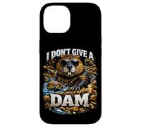 I Don't Give A Dam Beaver Pun Bootleg Style Meme Dad Blague Coque pour iPhone 14