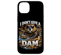 I Don't Give A Dam Beaver Pun Bootleg Style Meme Dad Blague Coque pour iPhone 14 Plus