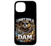 I Don't Give A Dam Beaver Pun Bootleg Style Meme Dad Blague Coque pour iPhone 15