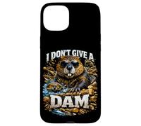 I Don't Give A Dam Beaver Pun Bootleg Style Meme Dad Blague Coque pour iPhone 15 Plus