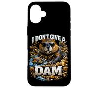 I Don't Give A Dam Beaver Pun Bootleg Style Meme Dad Blague Coque pour iPhone 16 Plus