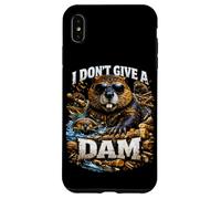 I Don't Give A Dam Beaver Pun Bootleg Style Meme Dad Blague Coque pour iPhone XS Max