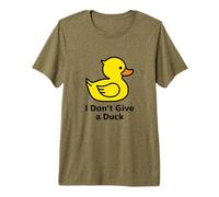 I Don't Give a Duck, Cool Yellow Duck Illustration Graphic T-Shirt Haut de Gamme