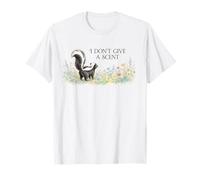I Don't Give A Scent Funny Skunk Pun Vintage Watercolor T-Shirt