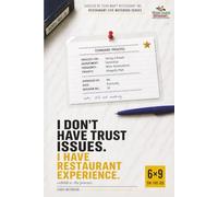 I Don't Have Trust Issues. I Have Restaurant Experiences: Lined Notebook
