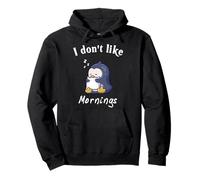 I Don't Like Mornings Cute Pingouin endormi Hilarious College Sweat à Capuche
