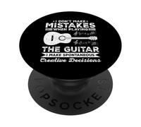 I Don't Make Mistakes When Playing The Guitar Guitarist PopSockets PopGrip Adhésif