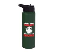 I don't need therapy i just need to play Drums Drummer Stainless Steel Insulated Water Bottle