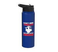 I don't need therapy i just need to play Drums Drummer Stainless Steel Insulated Water Bottle
