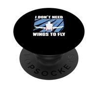 I Don't Need Wings to Fly Funny Gymnastics Acrobates Gymnasts PopSockets PopGrip Adhésif