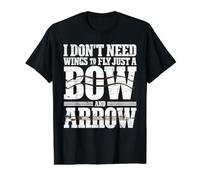 I Don't Need Wings to Fly, Just a Bow and Arrow T-Shirt Graphique avec Valeur, Homme, Noir, S