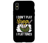I Don't Play Songs I Play Tunes Instrument Musicien Cornemuse Coque pour iPhone X/XS