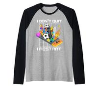 I Don't Quit I Restart Amoureux de Jeux vidéo Amusants Manche Raglan