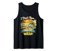 I Don't Run Unless It's A Wasp - Humour d'été rétro drôle Débardeur