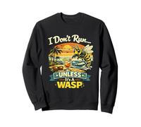 I Don't Run Unless It's A Wasp - Humour d'été rétro drôle Sweatshirt