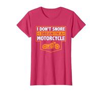 I Don't Snore I Dream I'm A Motorcycle - Motard ronflement T-Shirt, Femme, Rouge Chiné, S