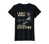 I Don't Snore I Dream I'm a Spitfire Funny WW2 Avion T-Shirt Graphique avec Valeur