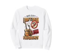 I Don't Speak Bass Frequency Funny Bass Clef Music Pun Treble Sweatshirt