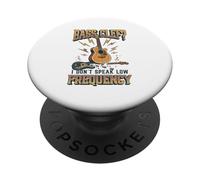 I Don't Speak Guitare Acoustique Basse fréquence PopSockets PopGrip Adhésif