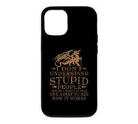 I Don't Understand Stupid People for Women Men Love Dragon Coque pour iPhone 12/12 Pro