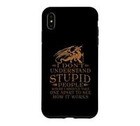 I Don't Understand Stupid People for Women Men Love Dragon Coque pour iPhone XS Max