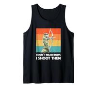 I Don't Wear Bows Femme Archer Arc Chasse Fille Vintage Débardeur