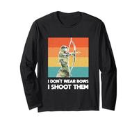 I Don't Wear Bows Femme Archer Arc Chasse Fille Vintage Manche Longue