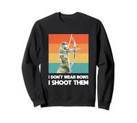 I Don't Wear Bows Femme Archer Arc Chasse Fille Vintage Sweatshirt