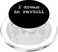 I dream in raviolis Funny Raviolis Minimalist Typewriting PopSockets PopGrip pour MagSafe