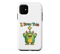 I Drew This Cute Monster Funny Kids Art Teacher Humour Coque pour iPhone 11
