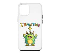 I Drew This Cute Monster Funny Kids Art Teacher Humour Coque pour iPhone 12/12 Pro