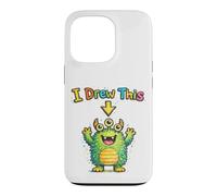 I Drew This Cute Monster Funny Kids Art Teacher Humour Coque pour iPhone 13 Pro