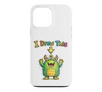 I Drew This Cute Monster Funny Kids Art Teacher Humour Coque pour iPhone 13 Pro Max
