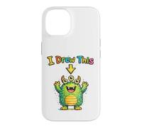 I Drew This Cute Monster Funny Kids Art Teacher Humour Coque pour iPhone 14
