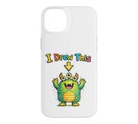 I Drew This Cute Monster Funny Kids Art Teacher Humour Coque pour iPhone 14 Plus